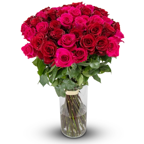 Kytice ekvádorských růží 80 cm